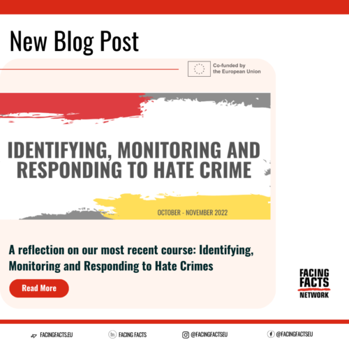 A reflection on our most recent course: Identifying, Monitoring and Responding to Hate Crimes