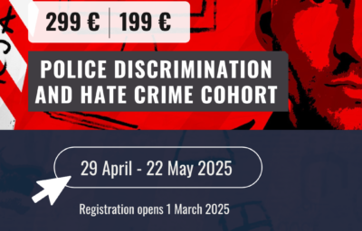 Police Discrimination and hate crime cohort 29 April - 22 May 2025 Registration opens 1 March 2025